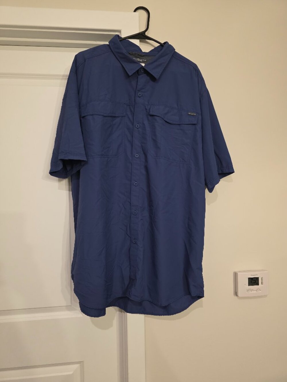 Columbia PFG Bonehead Short Sleeve Fishing Shirt Blue Men's 2XT / 2XLT